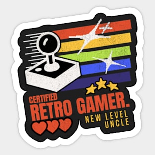 New Level Uncle Retro Gamer Sticker